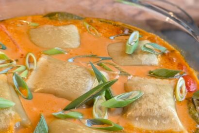 Thumbnail for Maultaschen in Curry-Kokos-Sauce