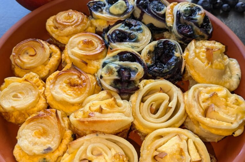 Pfannkuchen-Muffins mit verschiedener Füllung