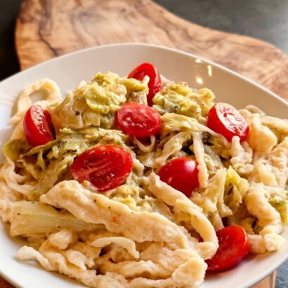 Quarkspätzle mit Wirsing