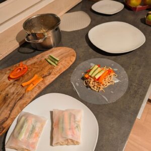 Ramen-Reispapier-Taschen Zubereitung
