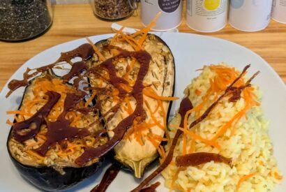 Thumbnail for Spicy karamellisierte Aubergine