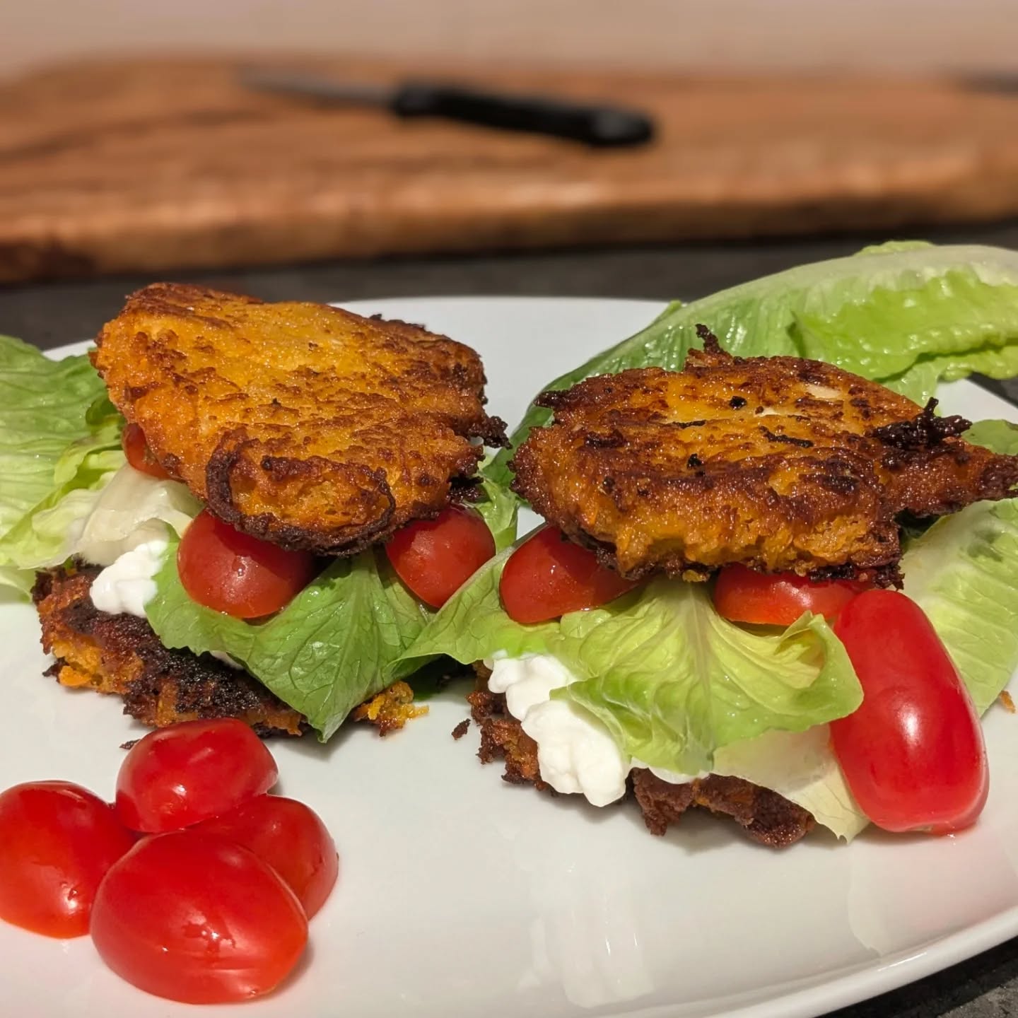 Thumbnail for Süßkartoffel-Rösti mit Ziegenkäse-Creme